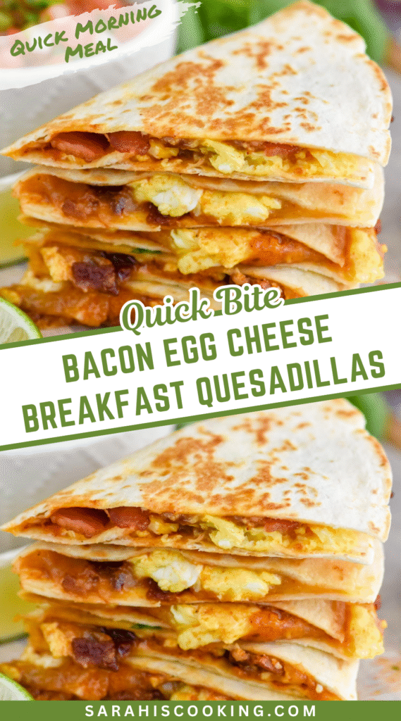 Bacon Egg Cheese Breakfast Quesadillas Recipe