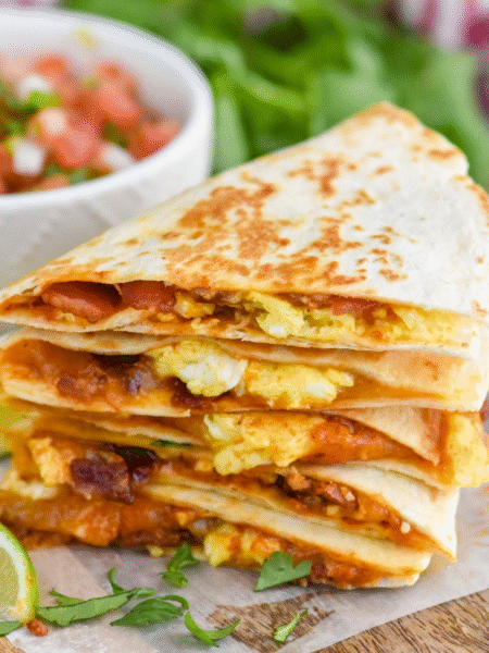 Bacon Egg Cheese Breakfast Quesadillas Recipe