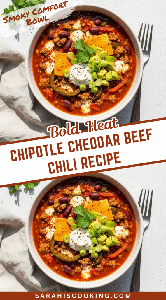 Chipotle Cheddar Beef Chili Recipe
