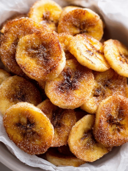 Cinnamon-Sugar Air Fryer Banana Chips Recipe