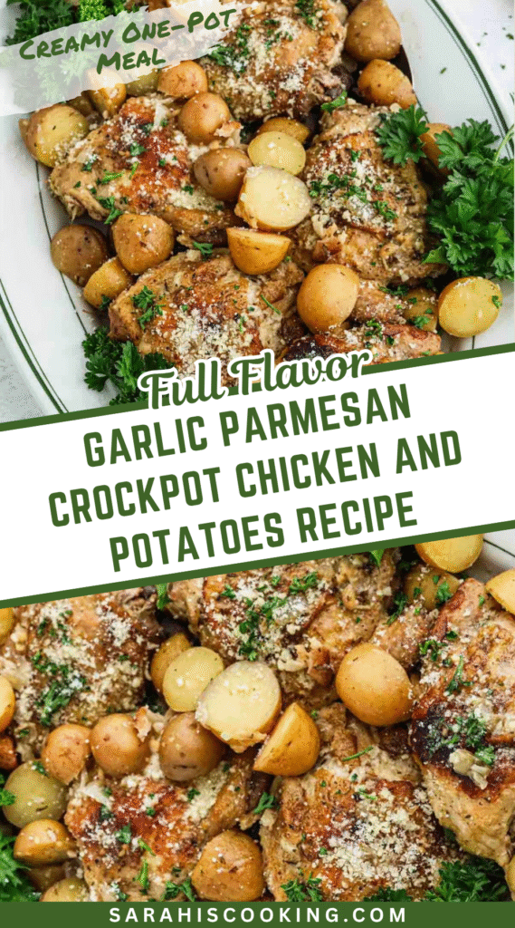 Garlic Parmesan Crockpot Chicken and Potatoes Recipe