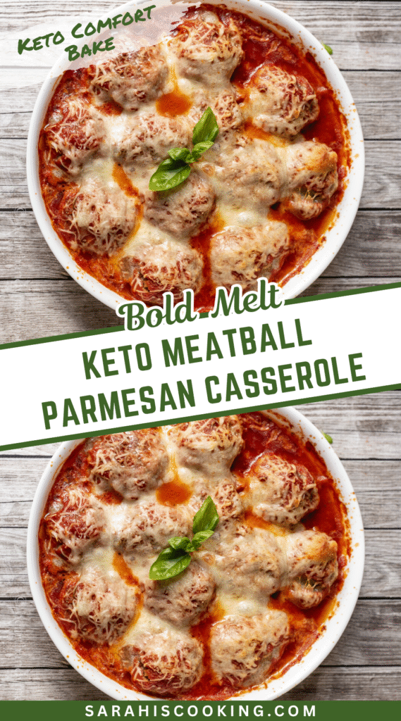 Keto Meatball Parmesan Casserole Recipe