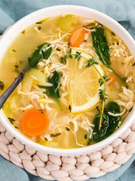 lemon chicken orzo soup recipe