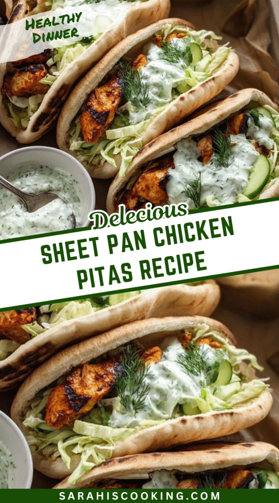 Sheet Pan Chicken Pitas with Herby Ranch Slaw Recipe