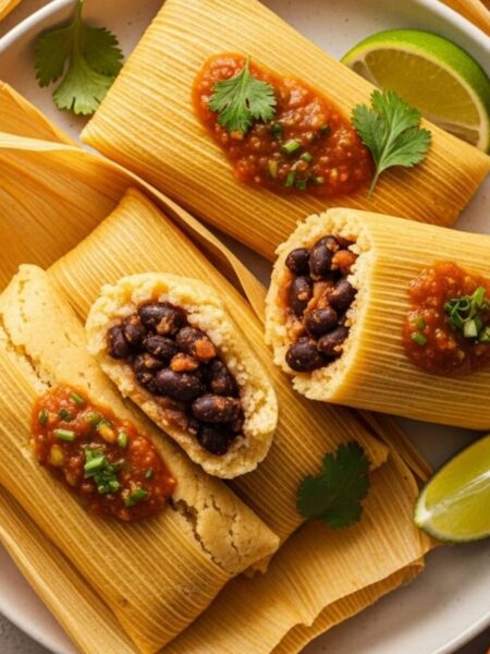 Vegan Tamales with Black Beans Recipe