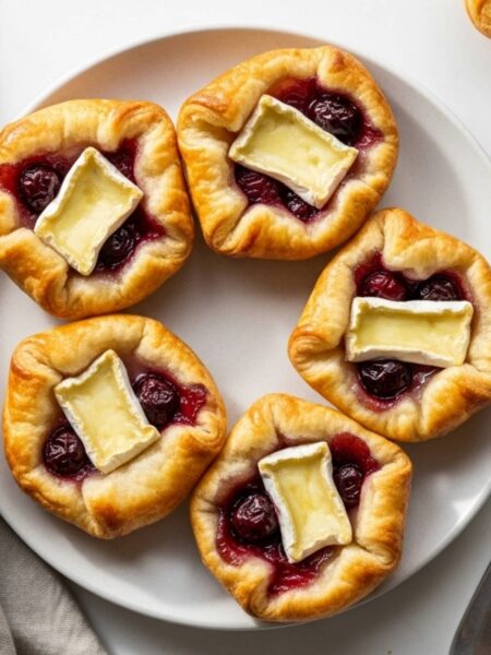 Brie Cherry Pastry Cups Recipe