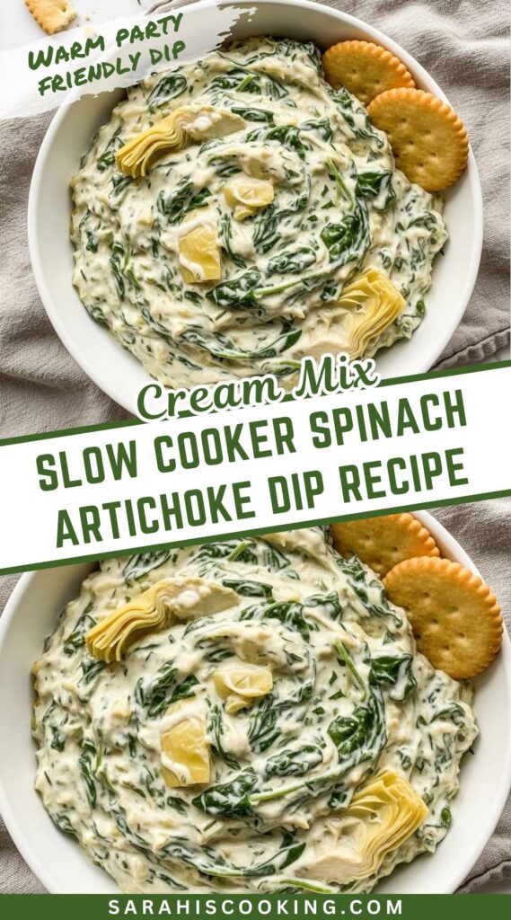 Slow Cooker Spinach Artichoke Dip Recipe