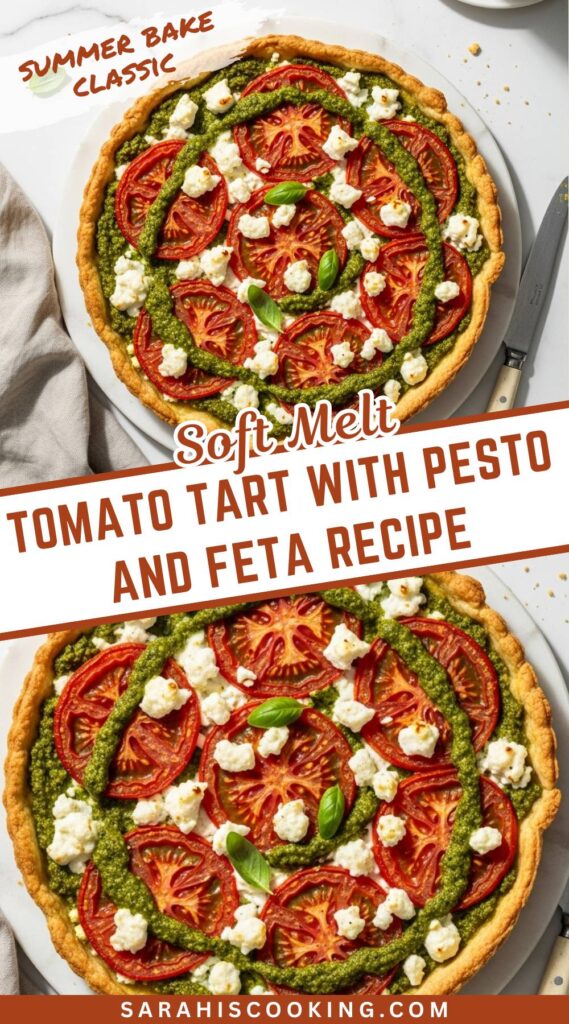 Tomato Tart with Pesto and Feta Recipe