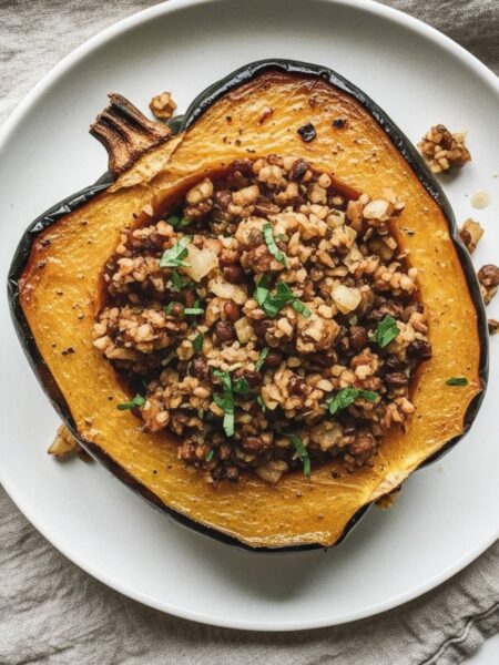 Vegan Stuffed Acorn Squash Recipe