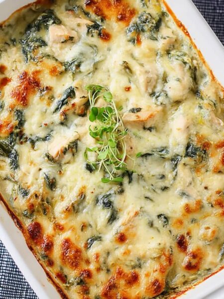 Creamy Chicken, Spinach and Mushroom Casserole Recipe