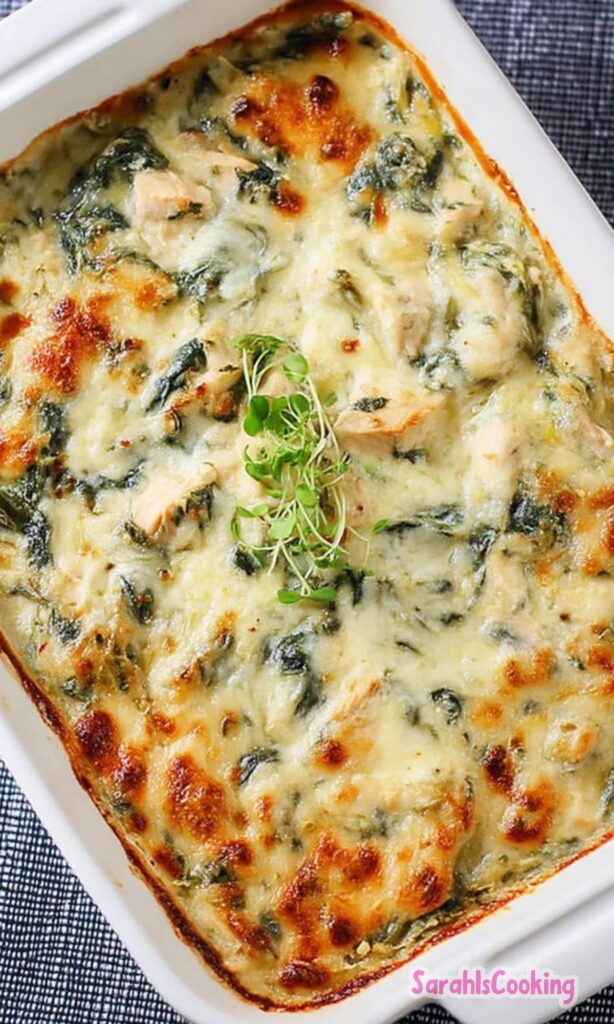 Creamy Chicken, Spinach and Mushroom Casserole Recipe