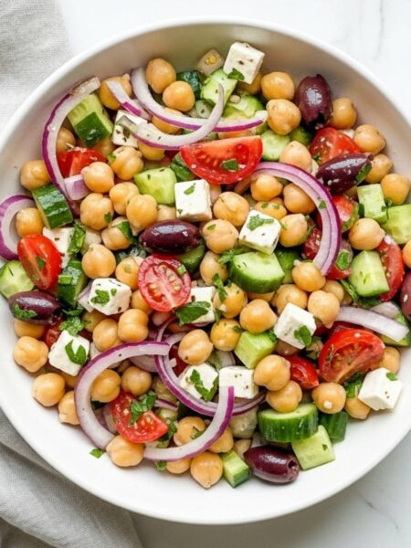 Simple Mediterranean Chickpea Salad Recipe