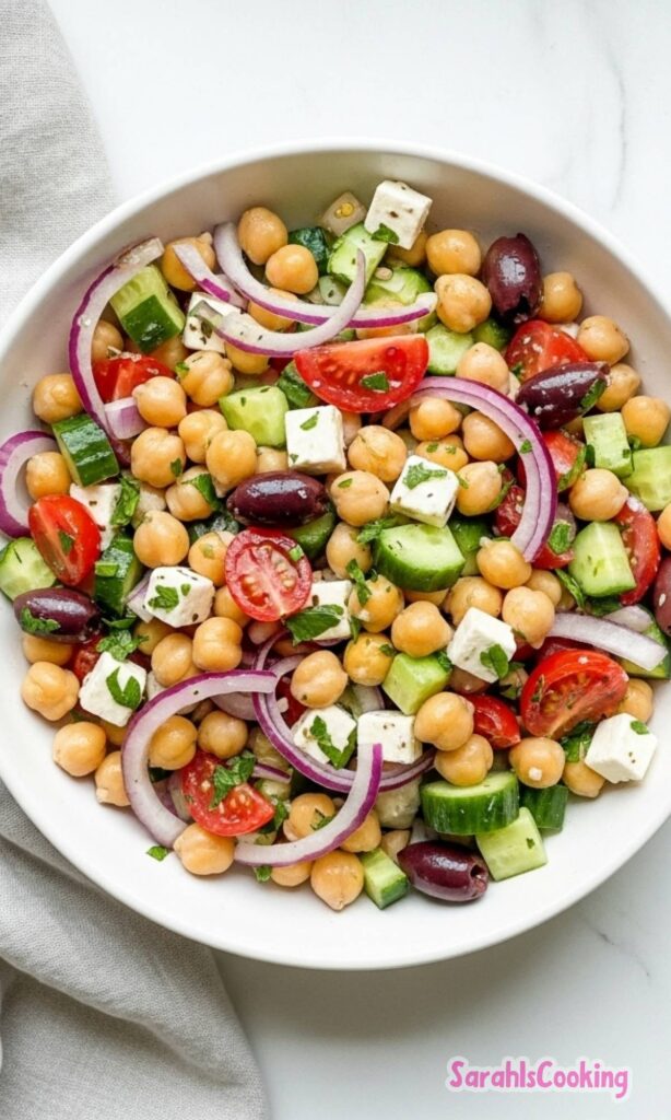 Simple Mediterranean Chickpea Salad Recipe