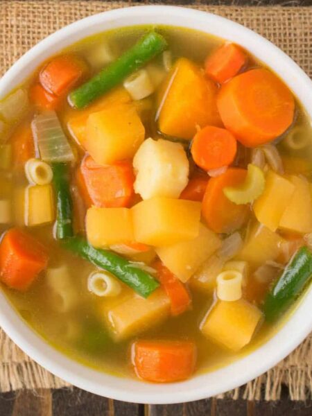 Vegetable Soup Recipe (Easy & Healthy)