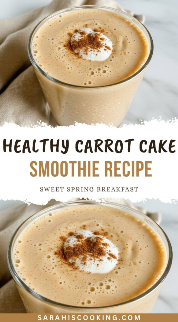Healthy Carrot Cake Smoothie for Breakfast