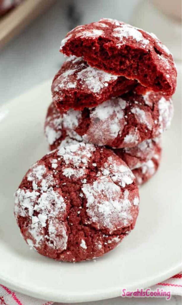 Red Velvet Crinkle Cookies Recipe