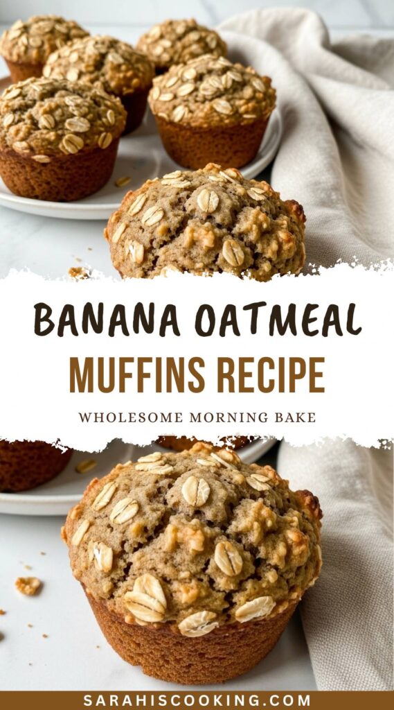 Soft Banana Oatmeal Muffins for Breakfast