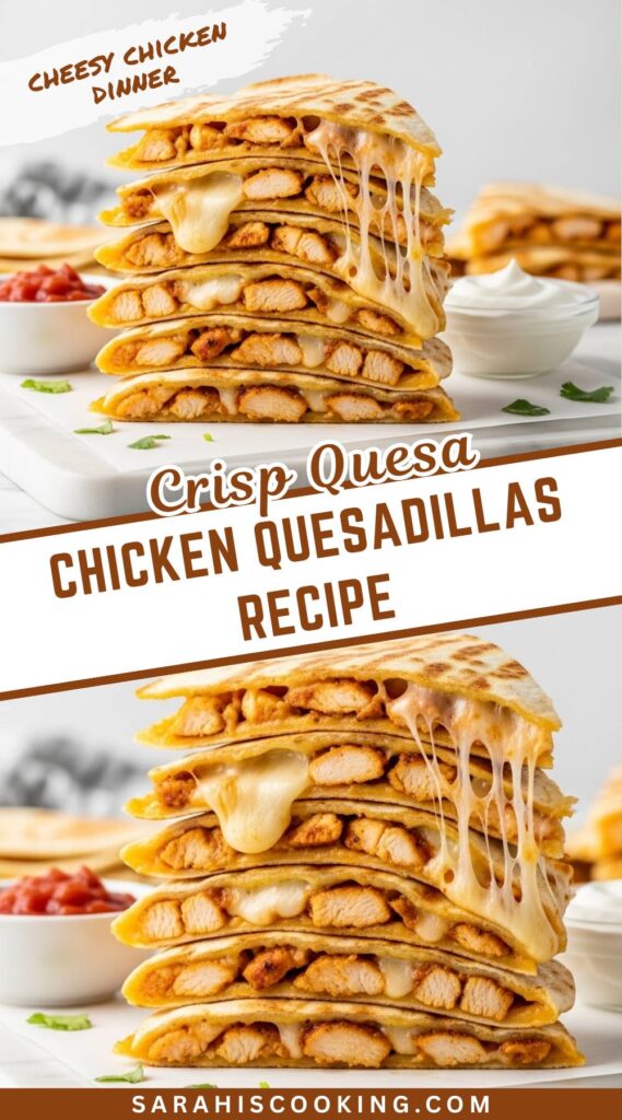 Chicken Quesadillas Recipe with Crispy Tortillas and Melty Cheese