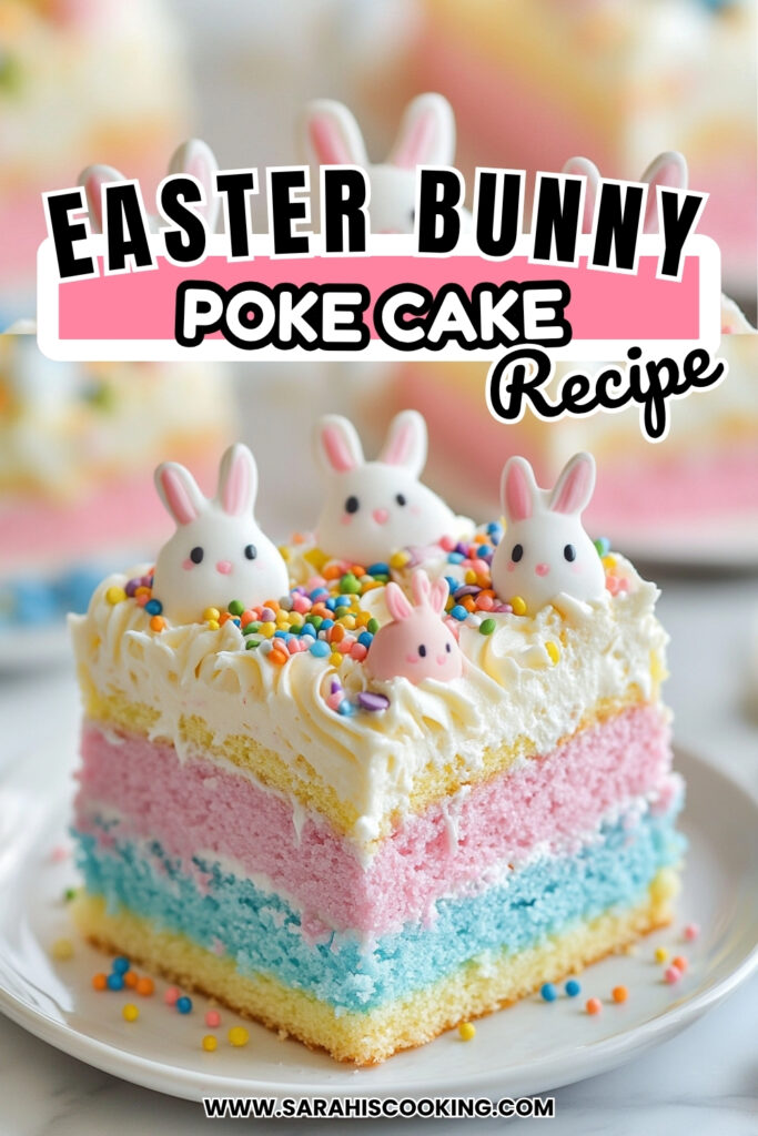 Cute Easter Bunny Poke Cake Recipe