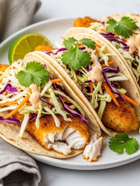 Fish Tacos with Cabbage Slaw Recipe