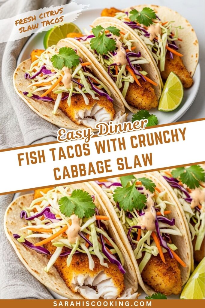 Fish Tacos with Crunchy Cabbage Slaw and Fresh Bright Flavor