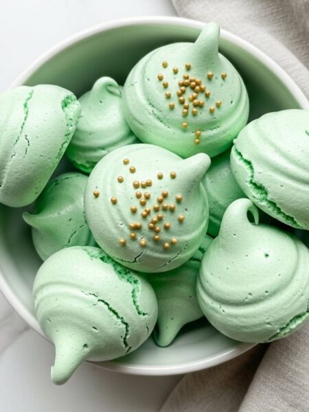 Green Meringue Cookies Recipe