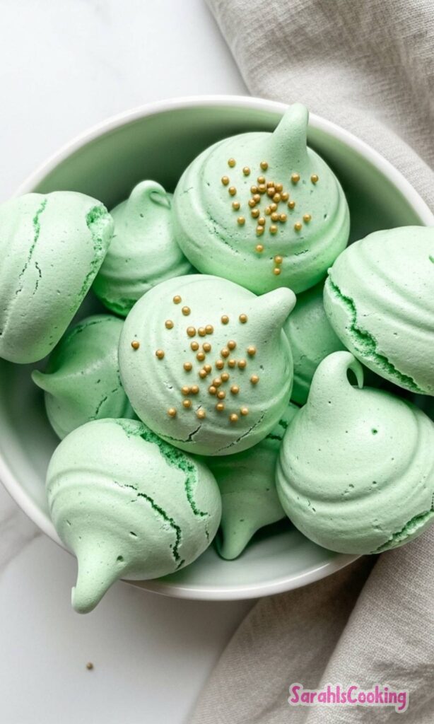 Green Meringue Cookies Recipe