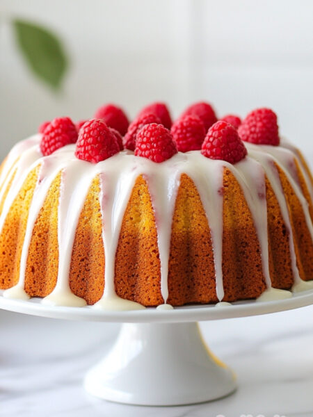 Lemon Raspberry Bundt Cake Recipe