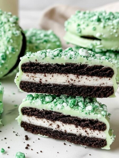 Leprechaun Green Mint Crunch Cookies Recipe