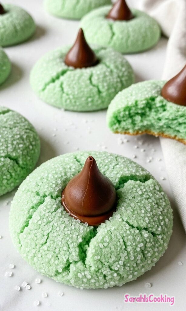 Mint Chocolate Kiss Blossom Cookies Recipe