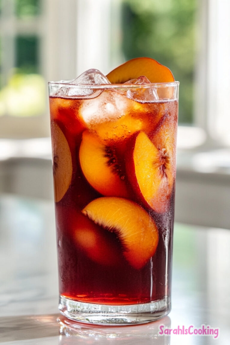 Sarah Ice Tea Peach Hibiscus Iced Tea Recipe - Sarah Is Cooking
