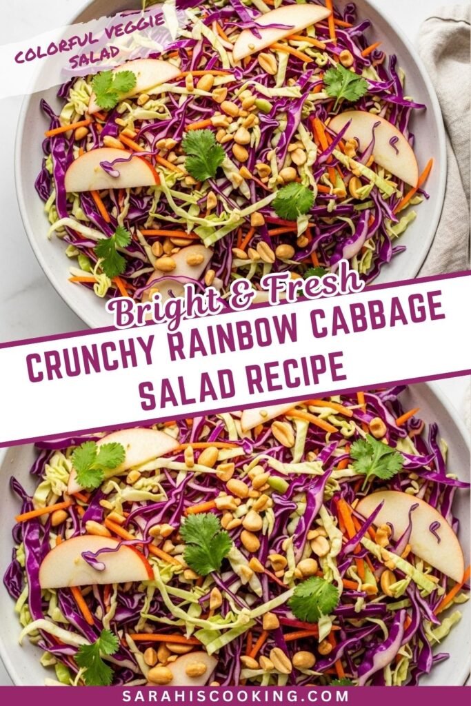 Rainbow Cabbage Salad That Is Fresh Crunchy and Colorful