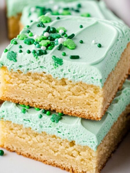 St. Patrick’s Day Sugar Cookie Cake Bars Recipe
