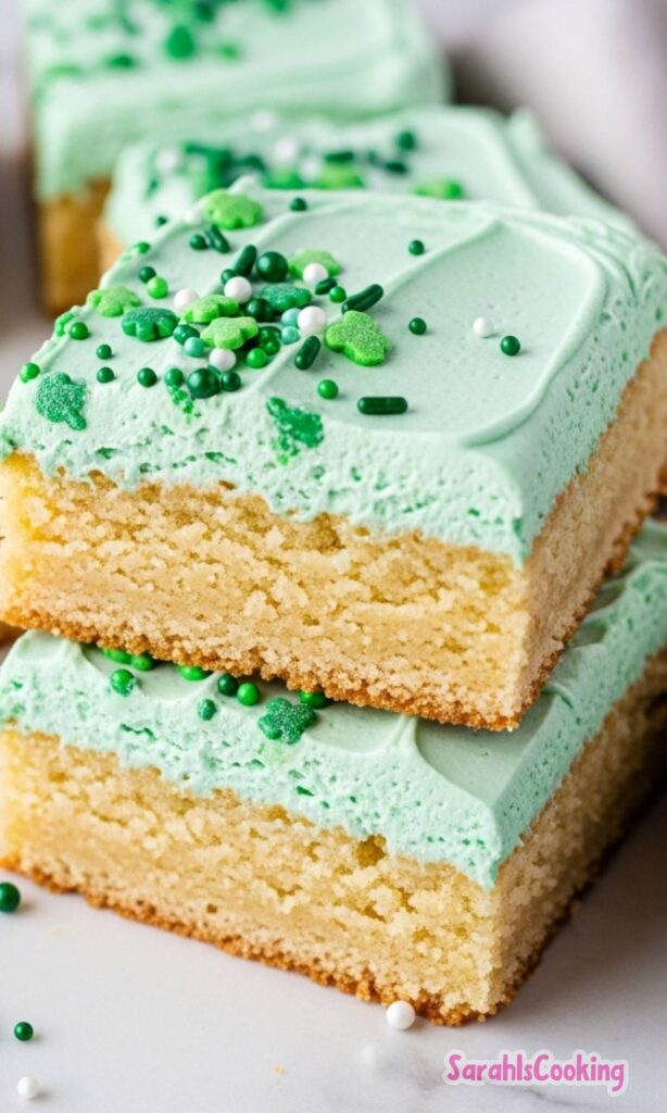 St. Patrick’s Day Sugar Cookie Cake Bars Recipe