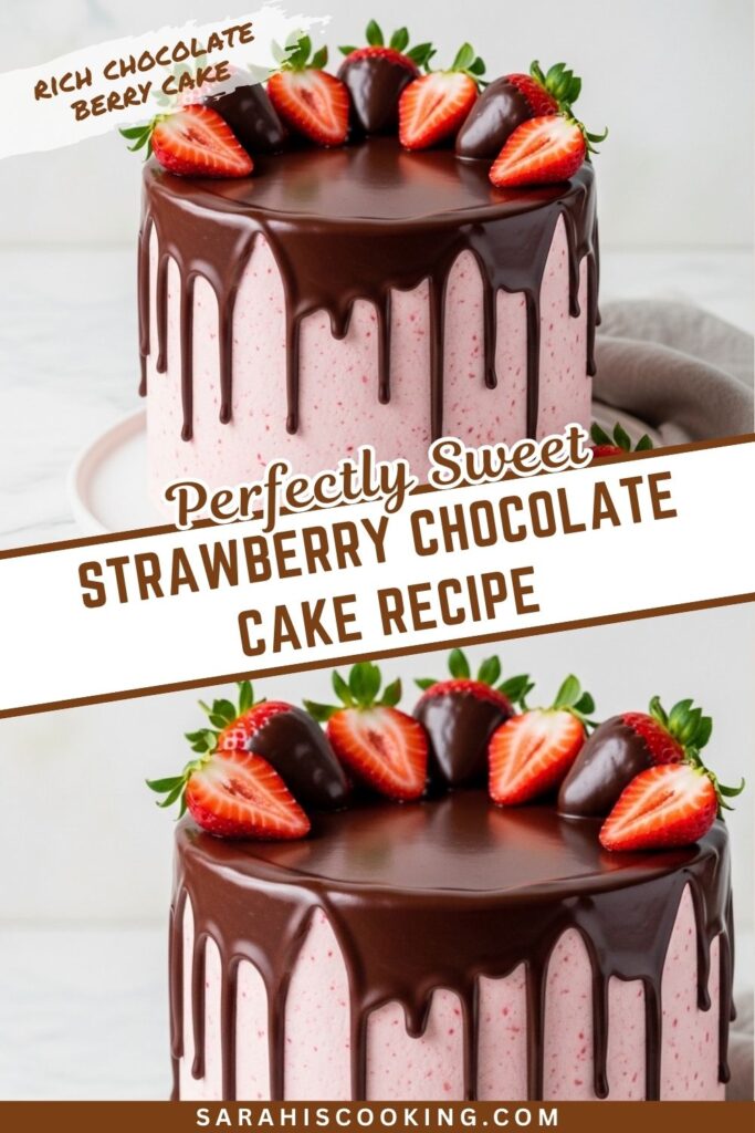 Strawberry Chocolate Cake That Combines Rich Cocoa and Sweet Berries