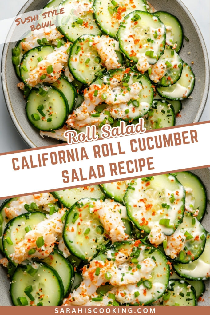 Sushi Inspired California Roll Cucumber Salad Recipe