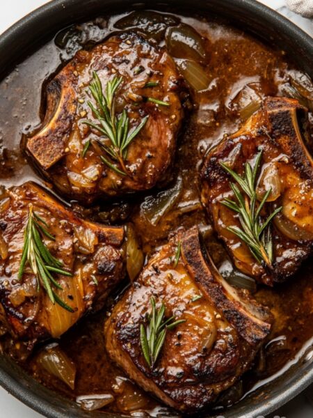 Braised Rosemary Lamb Shoulder Chops Recipe