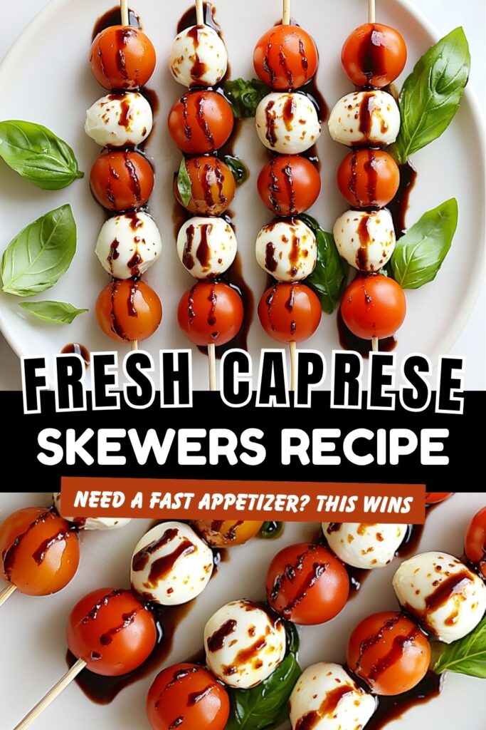Caprese Skewers With Balsamic Drizzle Everyone Grabs First