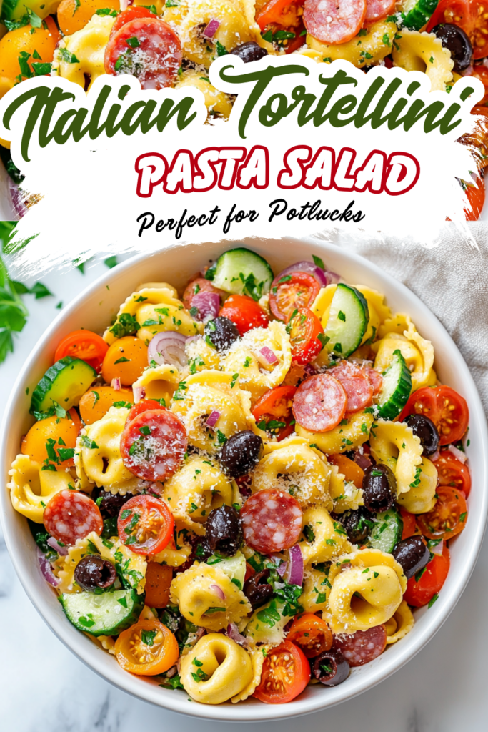 Cheesy Italian Tortellini Pasta Salad Recipe