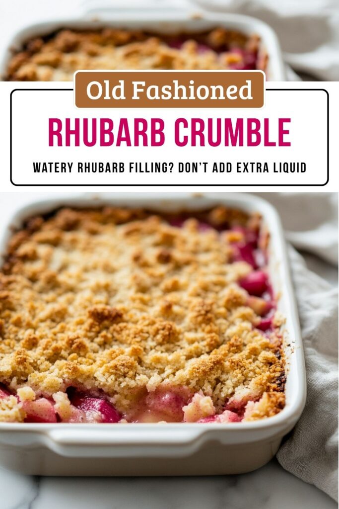 Classic Rhubarb Crumble with Golden Topping
