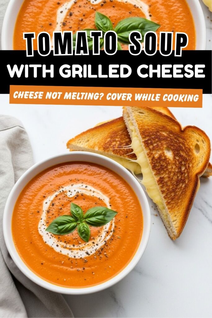 Creamy Tomato Soup with Grilled Cheese Comfort Combo