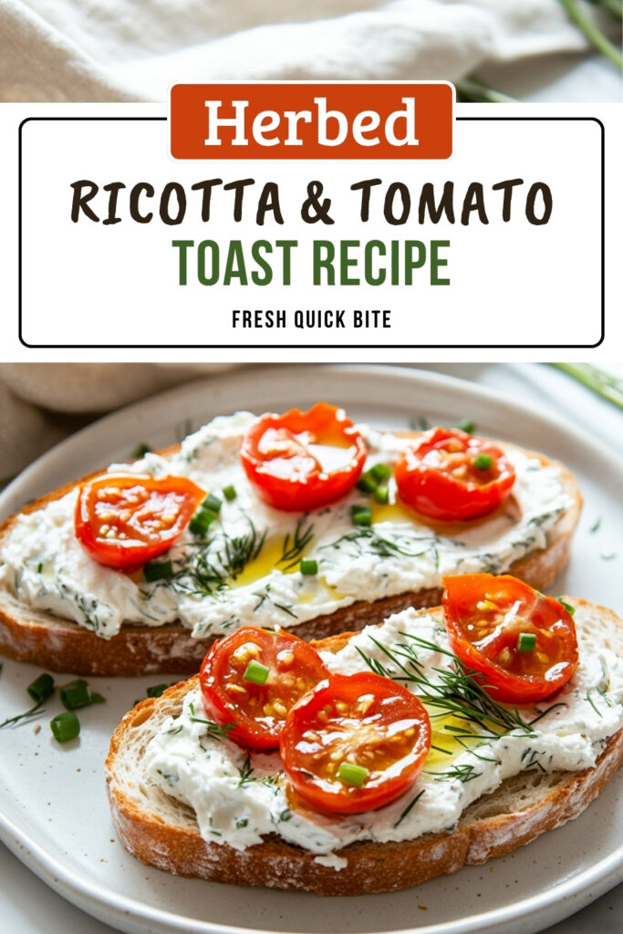 Easy Herbed Ricotta and Tomato Toast Recipe