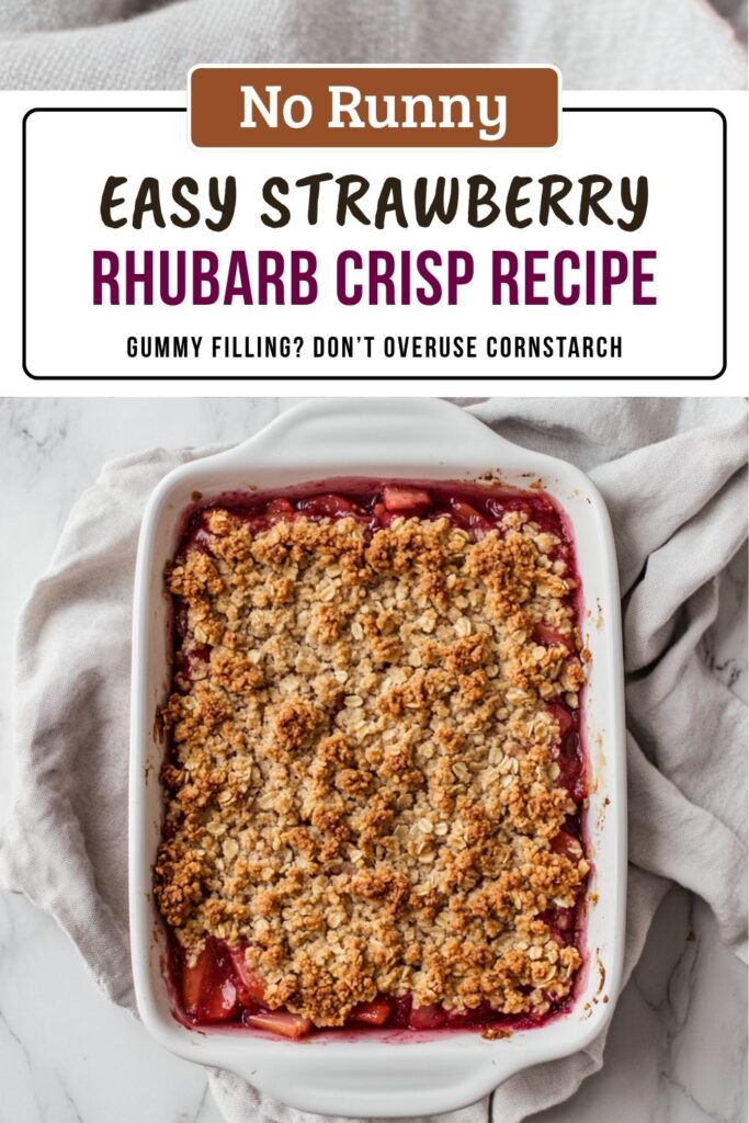 Easy Strawberry Rhubarb Crisp with Jammy Filling