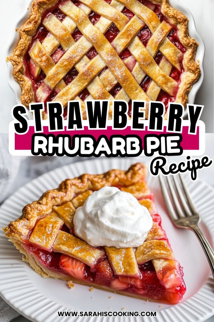 Easy Strawberry Rhubarb Pie with Flaky Crust