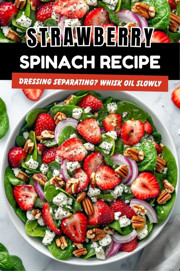 Healthy Strawberry Spinach Salad