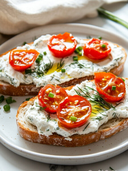 Herbed Ricotta and Tomato Toast Recipe