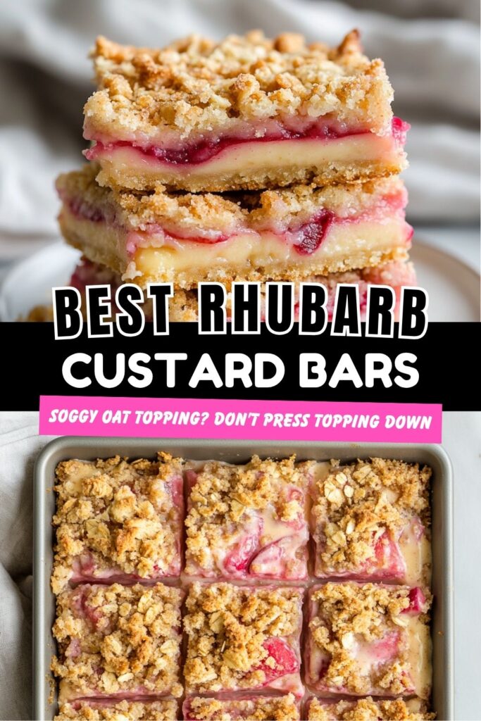 Old Fashioned Rhubarb Custard Bars Recipe