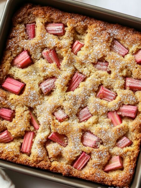 Quick Rhubarb Cake Recipe