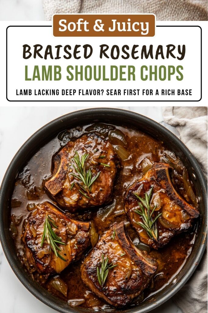 Soft Braised Rosemary Lamb Shoulder Chops