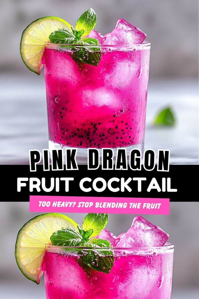 The Right Way to Make a Light Dragon Fruit Cocktail